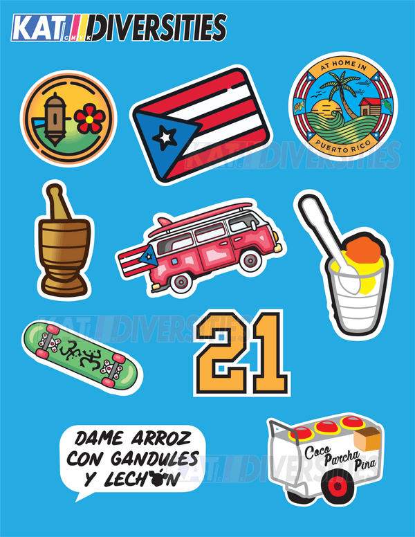 Puerto Rico Sticker Pack – Kat Diversities