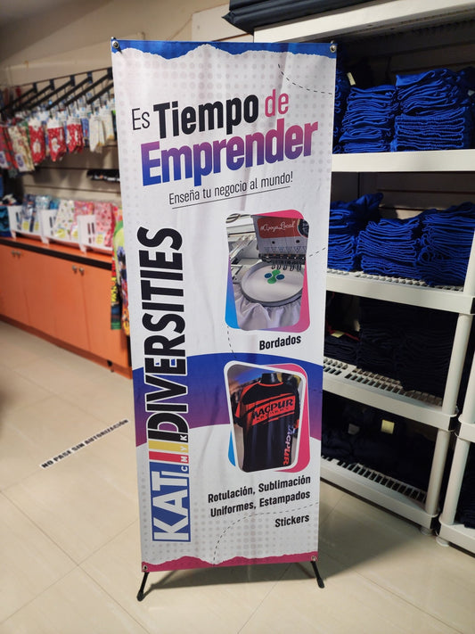 X Banner Stand 23.5" x 63" con bolso incluido - Kat Diversities